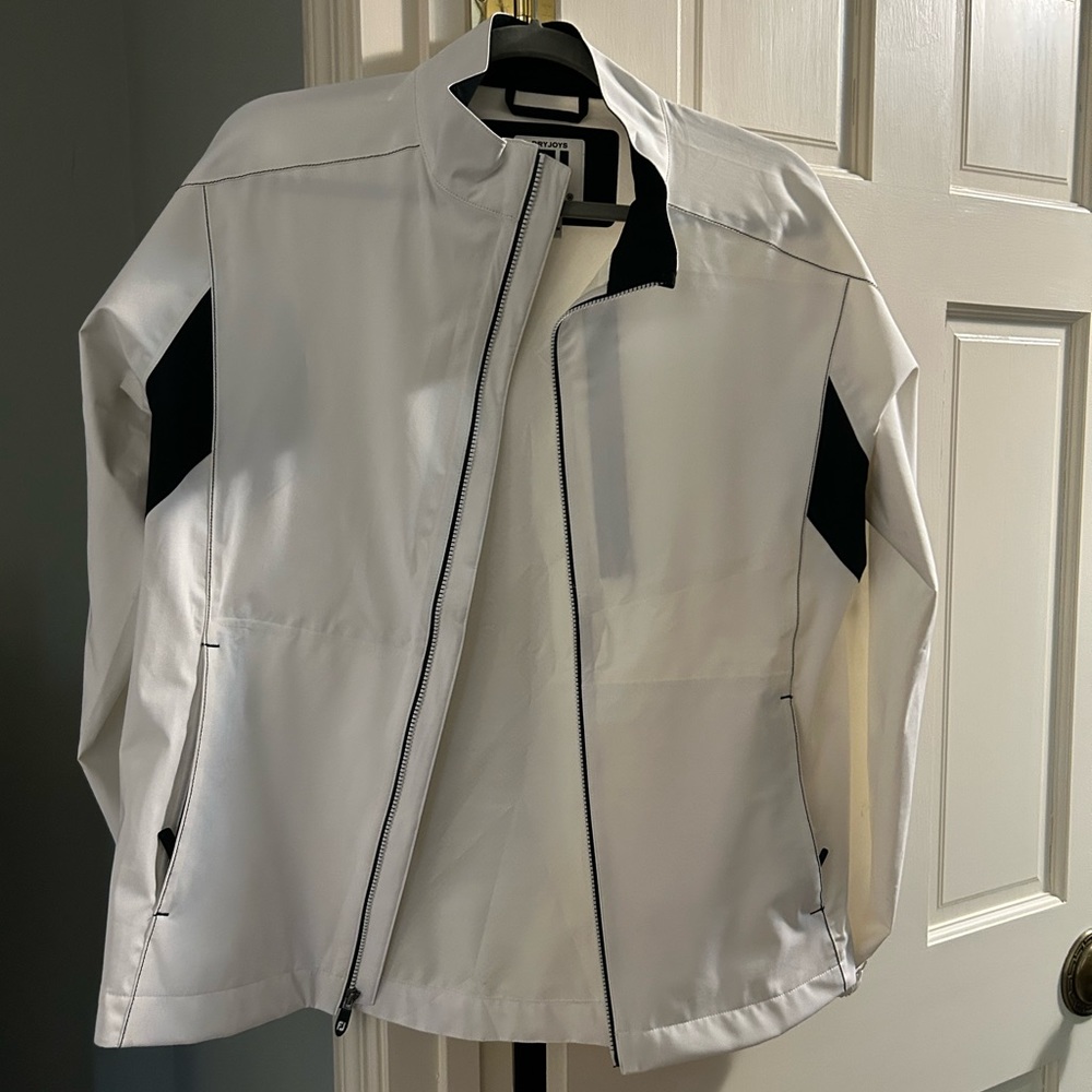 Ladies white rain jacket Foot Joy size medium